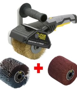 Pacchetto Fartools 615127: Renovator Rex120c + Spazzola E Cinghie In Nylon - Legno Speciale, Metallo E Pietra - Superfici Piane O Complesse