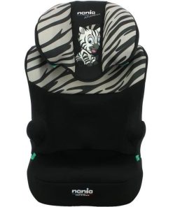 Alzasedia Con Cintura Nania Start I 106-140 Cm R129 – Da 5 A 10 Anni – Poggiatesta Regolabile – Base Inclinabile – Nero – Prodotto In Francia
