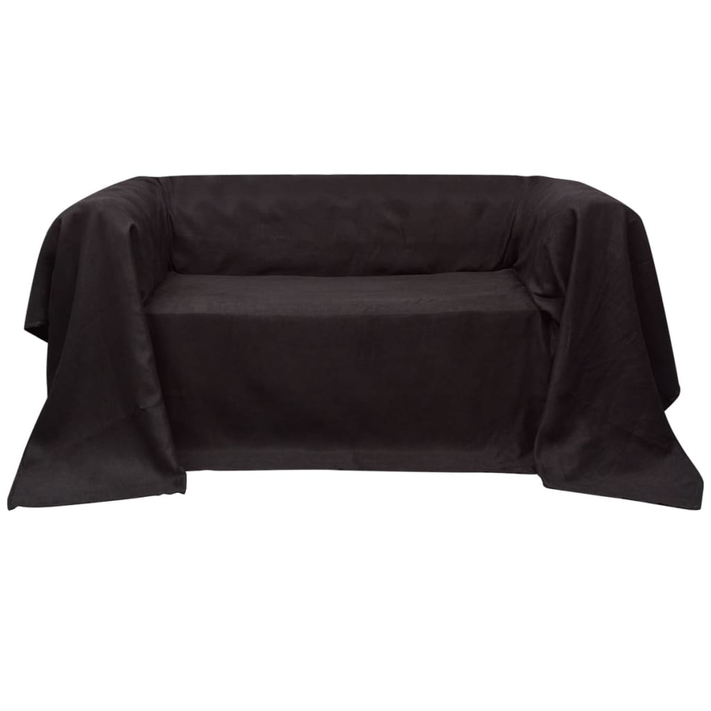 Fodera Per Divano In MicrO-Camoscio Marrone 270 X 350 cm