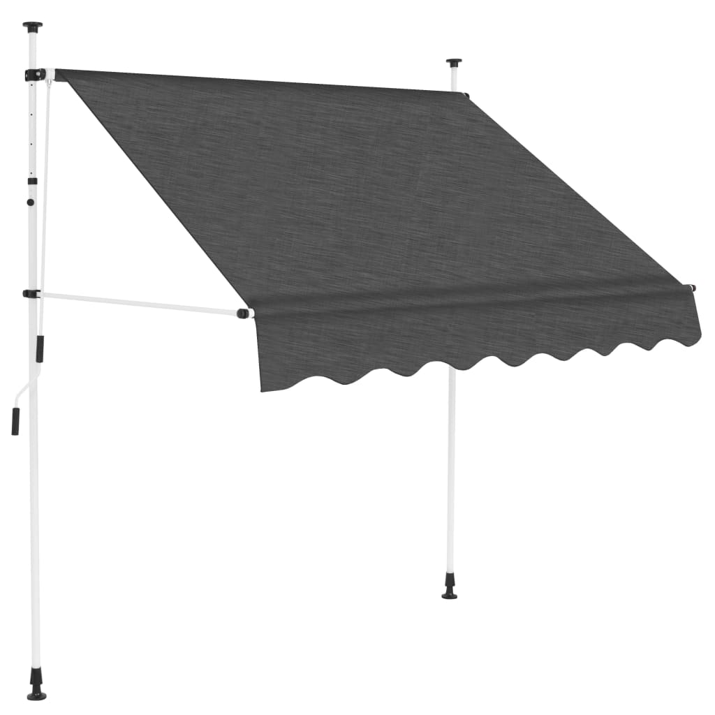 Tenda Da Sole Retrattile Manuale 150 Cm Antracite