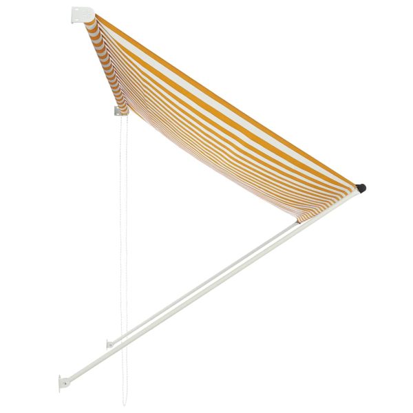 Tenda Da Sole Retrattile 200x150 Cm Giallo E Bianco - Image 3