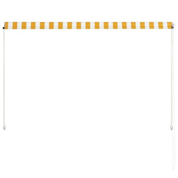 Tenda Da Sole Retrattile 200x150 Cm Giallo E Bianco - Image 5