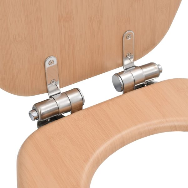 Tavoletta Wc Coperchio Chiusura Morbida Mdf Design A Bambù - Image 6