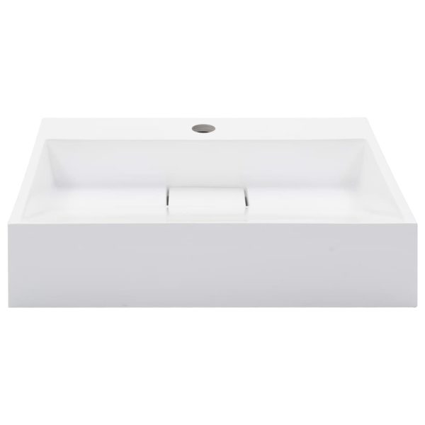 Lavandino 50x38x13 Cm Blocco In Marmo/minerale Bianco - Image 3