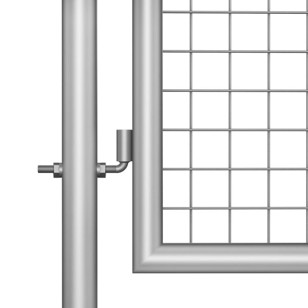 Cancello Per Giardino In Acciaio Zincato 105x250cm Argento - Image 3