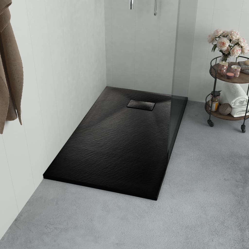 Piatto Doccia In Smc Nero 80x80 cm