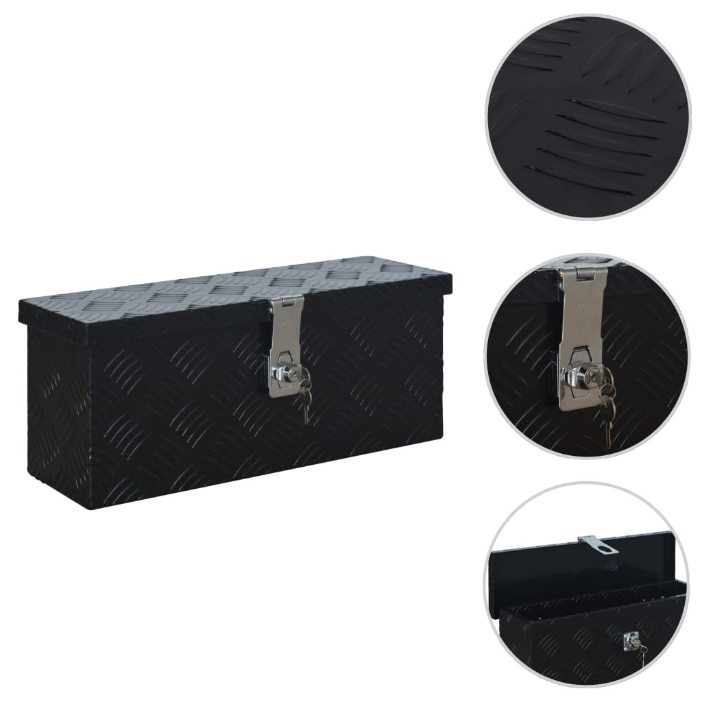 Scatola In Alluminio 485x140x200 Mm Nera