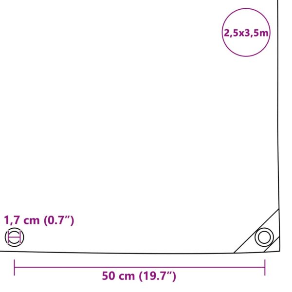 Telone 650 G/m² 2,5x3,5 M Blu - Image 6