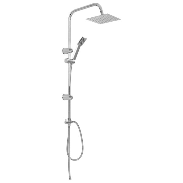 Set Per Doccia A Doppio Soffione Con Doccetta Acciaio Inox - Image 3