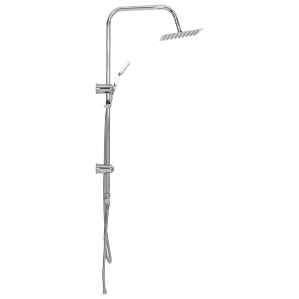 Set Per Doccia A Doppio Soffione Con Doccetta Acciaio Inox - Image 5