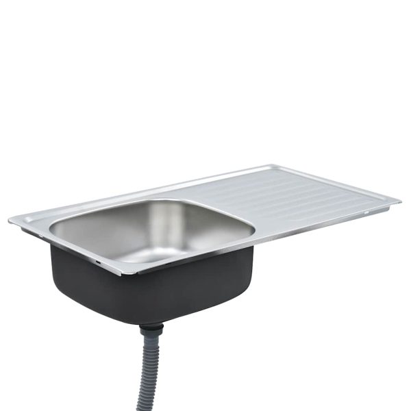 Lavello Da Cucina Con Filtro E Sifone In Acciaio Inox - Image 4