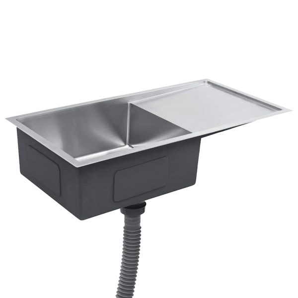 Lavello Da Cucina Lavorato A Mano In Acciaio Inox - Image 4