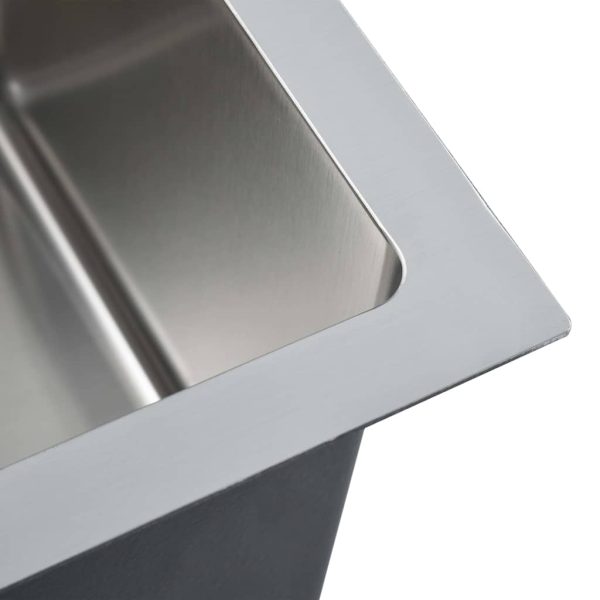 Lavello Da Cucina Lavorato A Mano In Acciaio Inox - Image 6
