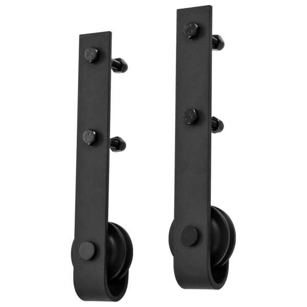 Kit Di Binari Per Porte Scorrevoli Skien 200 Cm Acciaio Nero - Image 4