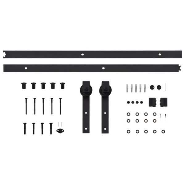 Kit Di Binari Per Porte Scorrevoli Skien 200 Cm Acciaio Nero - Image 5