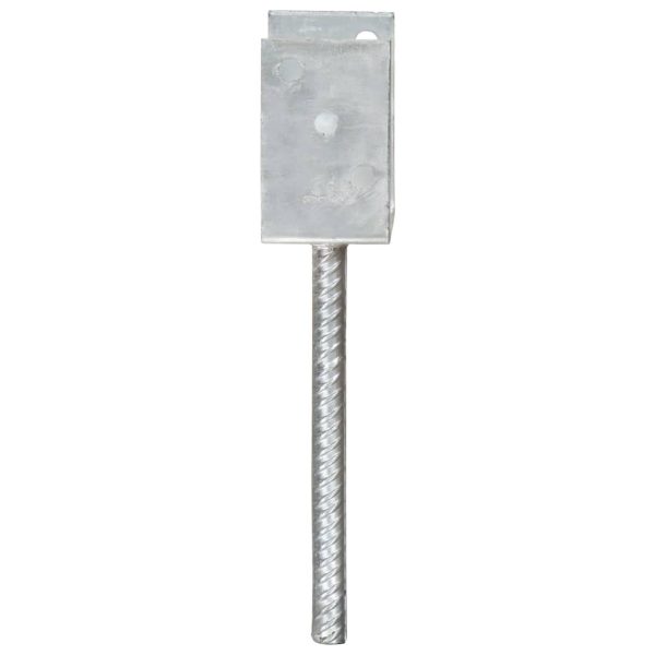 Picchetti Per Recinzione 6 Pz Argento 10x6x30cm Acciaio Zincato - Image 4