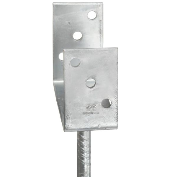Picchetti Per Recinzione 6 Pz Argento 10x6x30cm Acciaio Zincato - Image 5