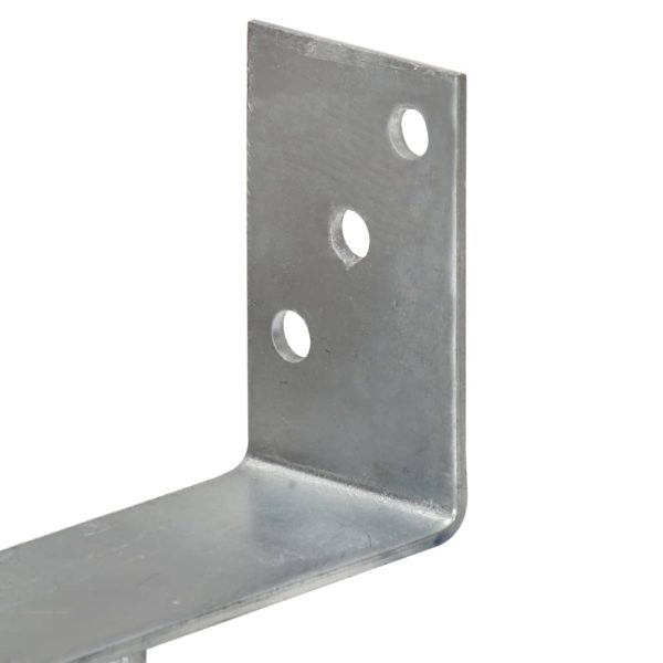 Picchetti Per Recinzione 6 Pz Argento 10x6x30cm Acciaio Zincato - Image 6