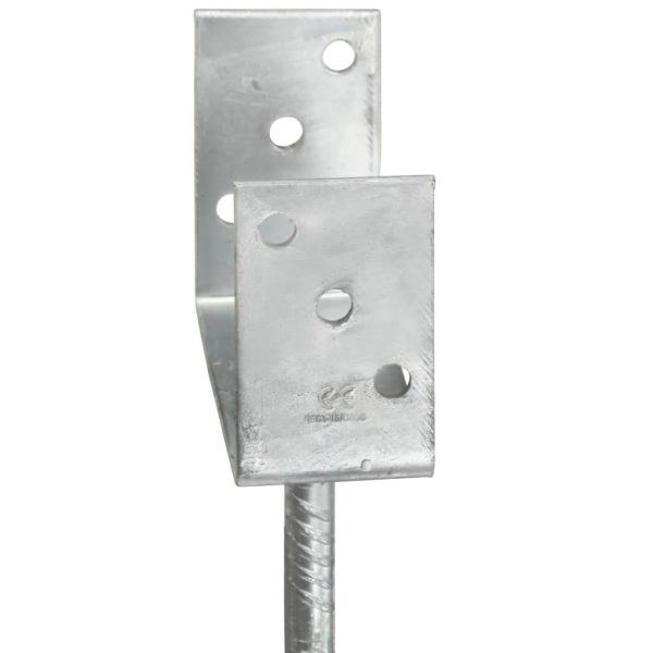 Picchetti Per Recinzione 6 Pz Argento 14x6x30cm Acciaio Zincato - Image 5