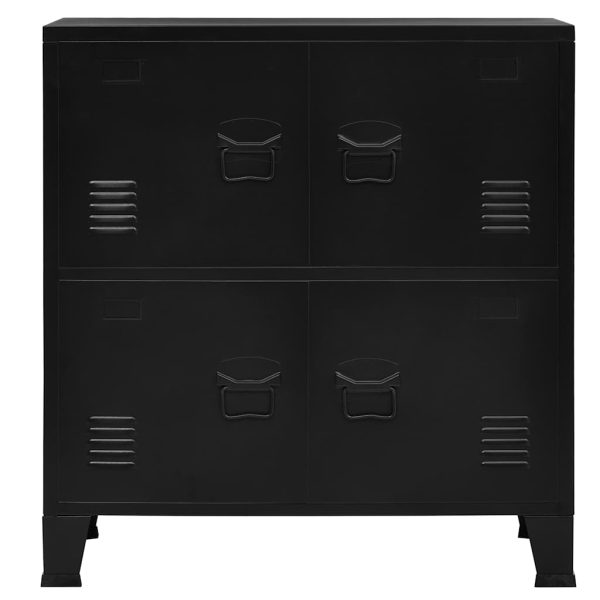 Armadio Classificatore Industriale Nero 75x40x80 Cm In Acciaio - Image 5