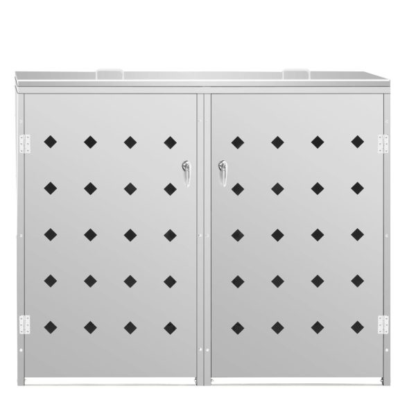 Copribidone Per Spazzatura Doppio 240 L In Acciaio Inox - Image 3