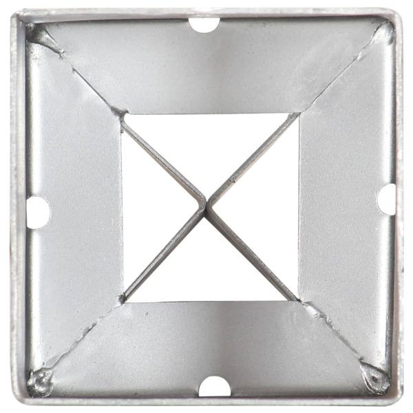 Picchetti Di Terra 2 Pz Argento 9x9x75 Cm In Acciaio Zincato - Image 5