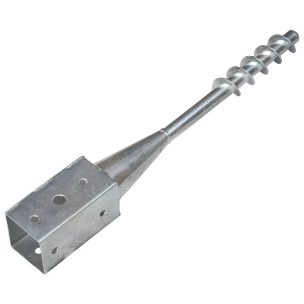 Picchetti Di Terra 2 Pz Argento 7x7x56 Cm In Acciaio Zincato - Image 3
