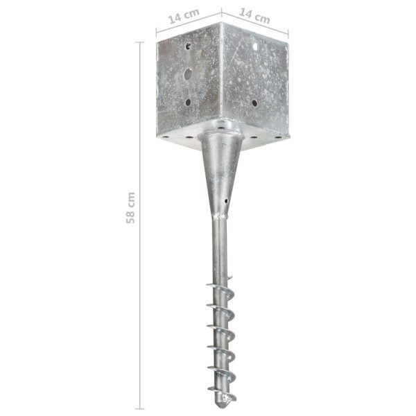 Picchetti Di Terra 6 Pz Argento 14x14x58 Cm In Acciaio Zincato - Image 6