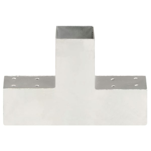 Connettori Per Pali A Forma Di T 4 Pz Metallo Zincato 71x71 mm - Image 3