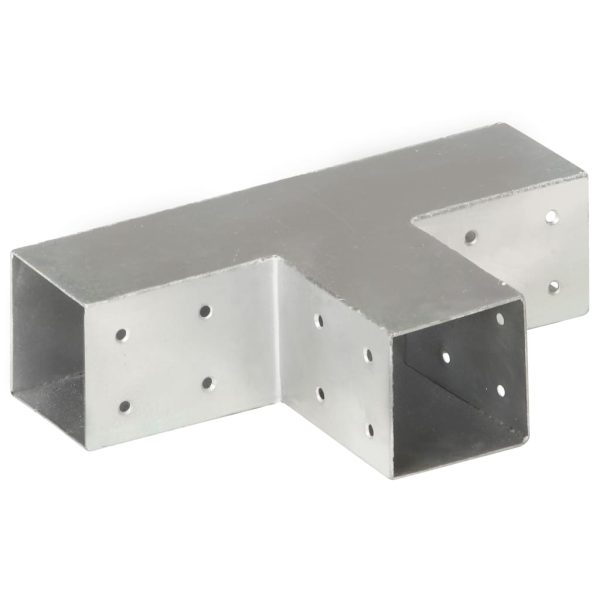 Connettori Per Pali A Forma Di T 4 Pz Metallo Zincato 71x71 mm - Image 4