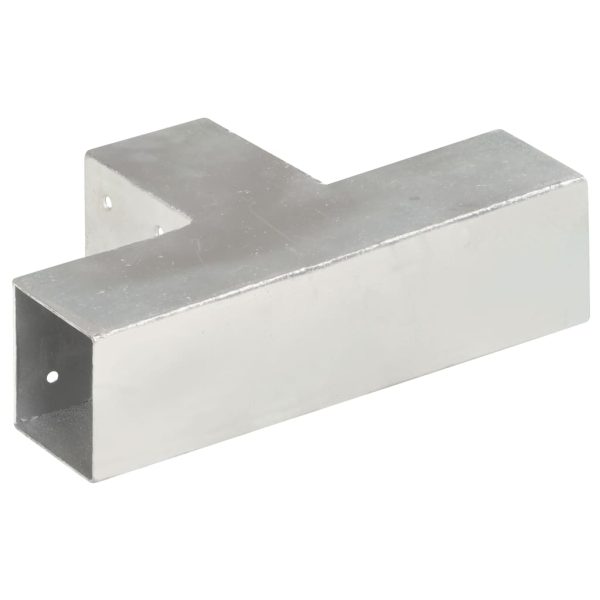 Connettori Per Pali A Forma Di T 4 Pz Metallo Zincato 71x71 mm - Image 5