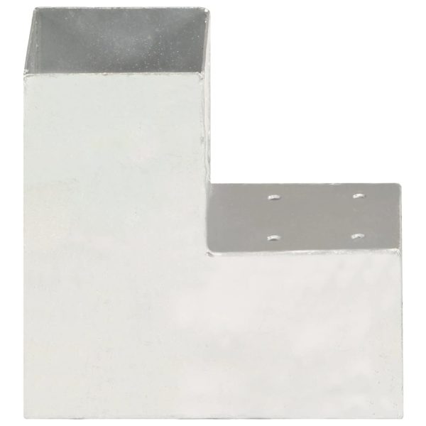 Connettori Per Pali A Forma Di L 4 Pz Metallo Zincato 91x91 mm - Image 3