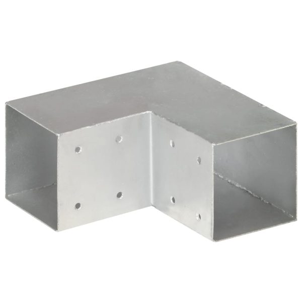 Connettori Per Pali A Forma Di L 4 Pz Metallo Zincato 91x91 mm - Image 5