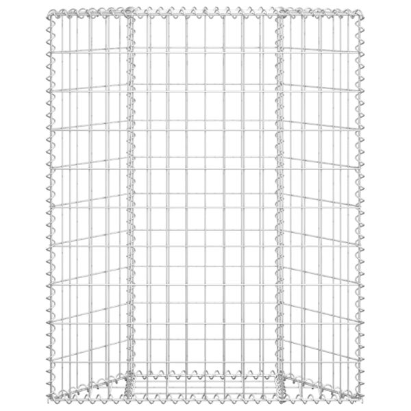 Gabbione Letto Rialzato Trapezio Acciaio Zincato 80x20x100 cm - Image 3