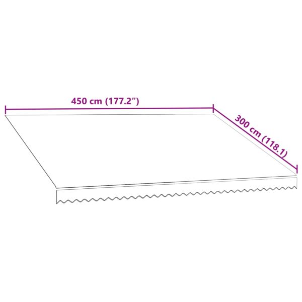 Tenda Da Sole In Tela Arancione E Marrone 450x300 cm - Image 6