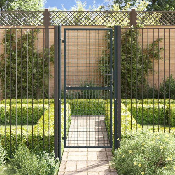Cancello Per Giardino In Acciaio Zincato 100x250 Cm Grigio - Image 3