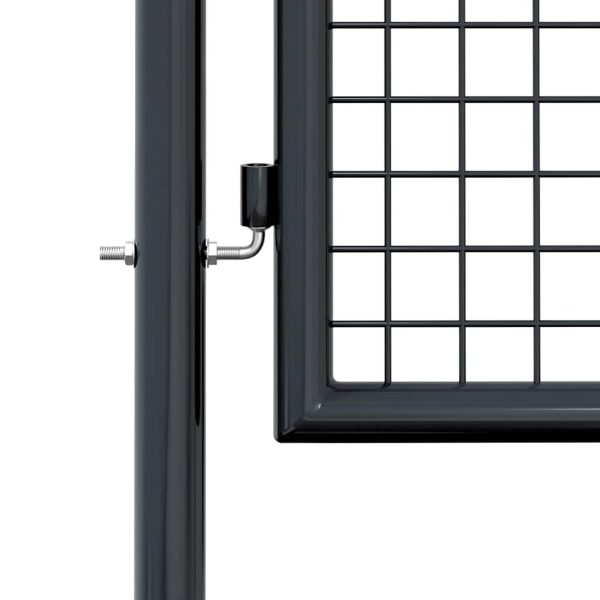 Cancello Per Giardino In Acciaio Zincato 100x250 Cm Grigio - Image 5