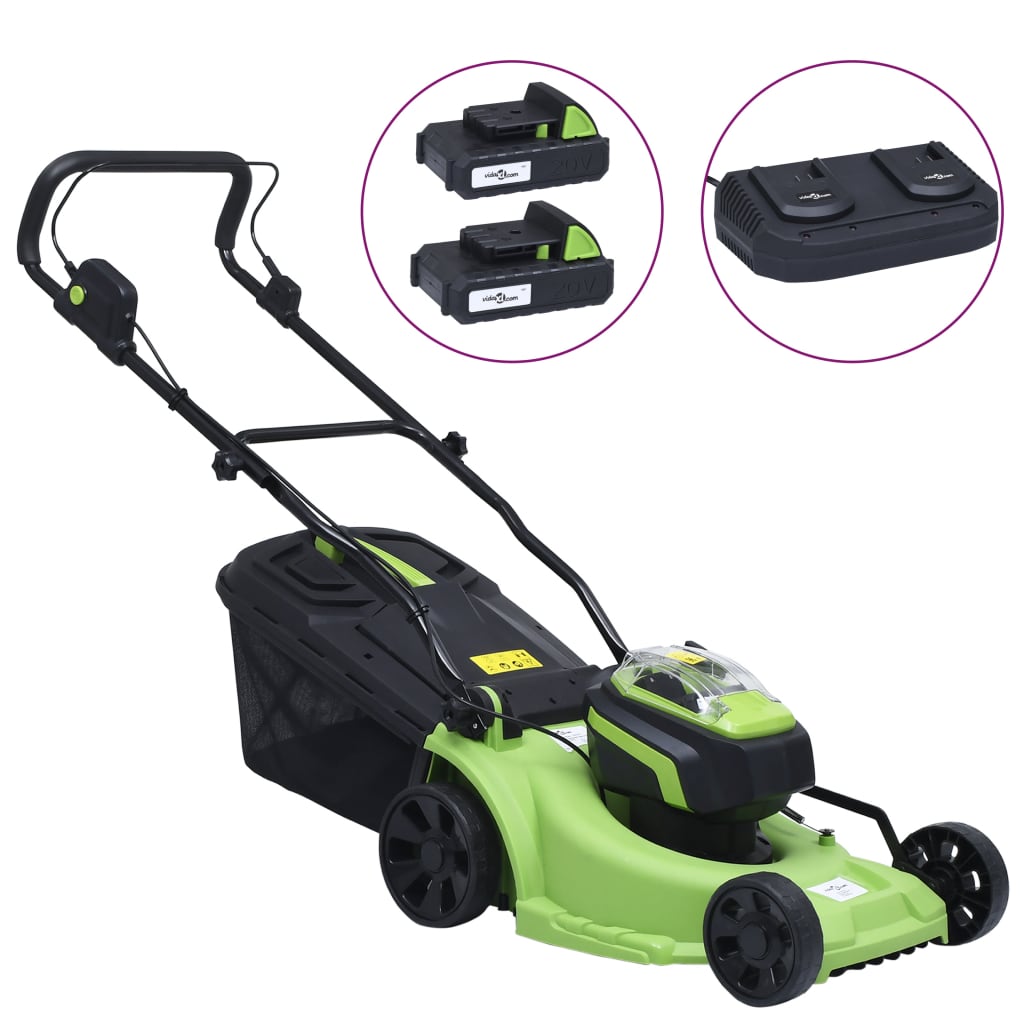 Tosaerba Cordless Con 2 Batterie 20v 2000 Mah LI-Ion