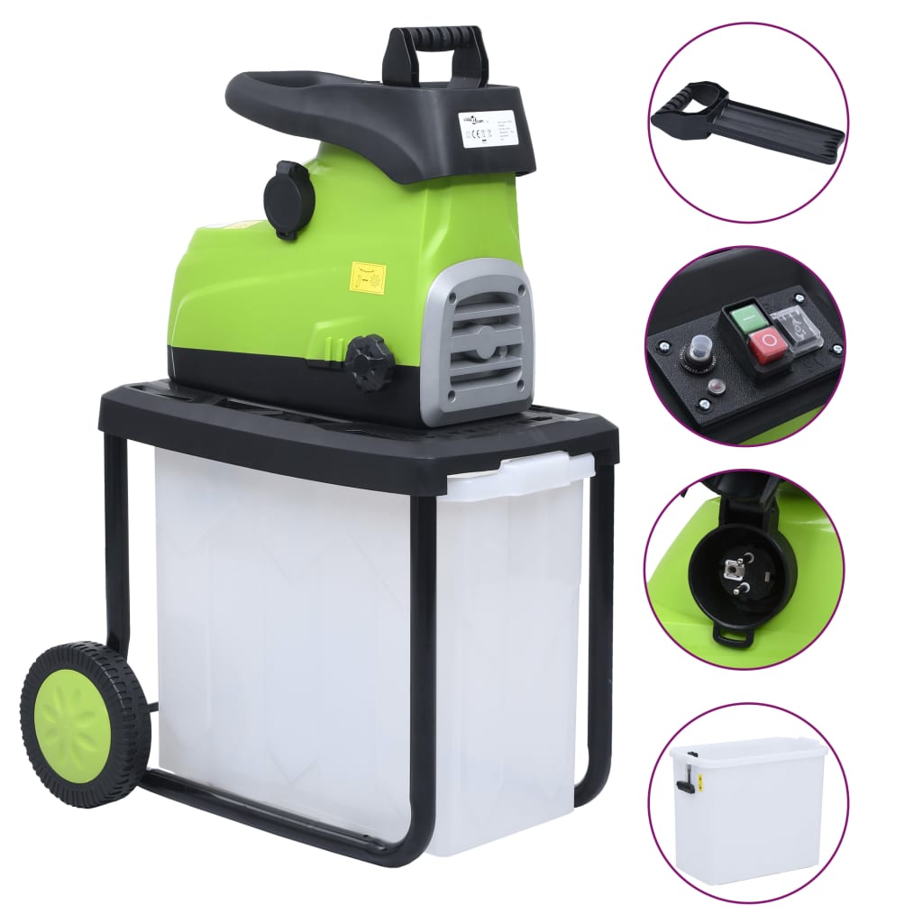 Trituratore Di Giardino Con Contenitore Di Raccolta 2800 W
