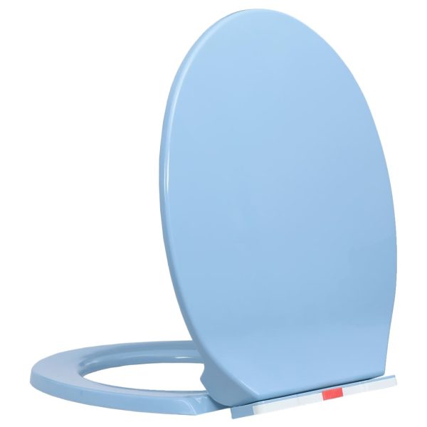 Copriwater Chiusura Ammortizzata E Sgancio Rapido Blu Ovale - Image 3