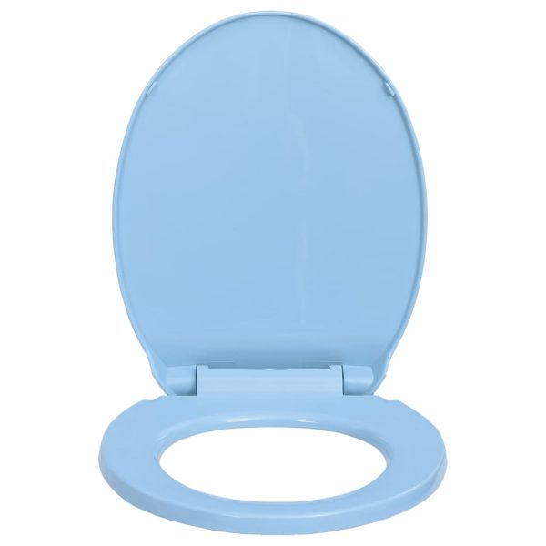 Copriwater Chiusura Ammortizzata E Sgancio Rapido Blu Ovale - Image 4