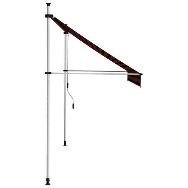 Tenda Da Sole Retrattile Manuale 250 Cm Arancione E Marrone - Image 3