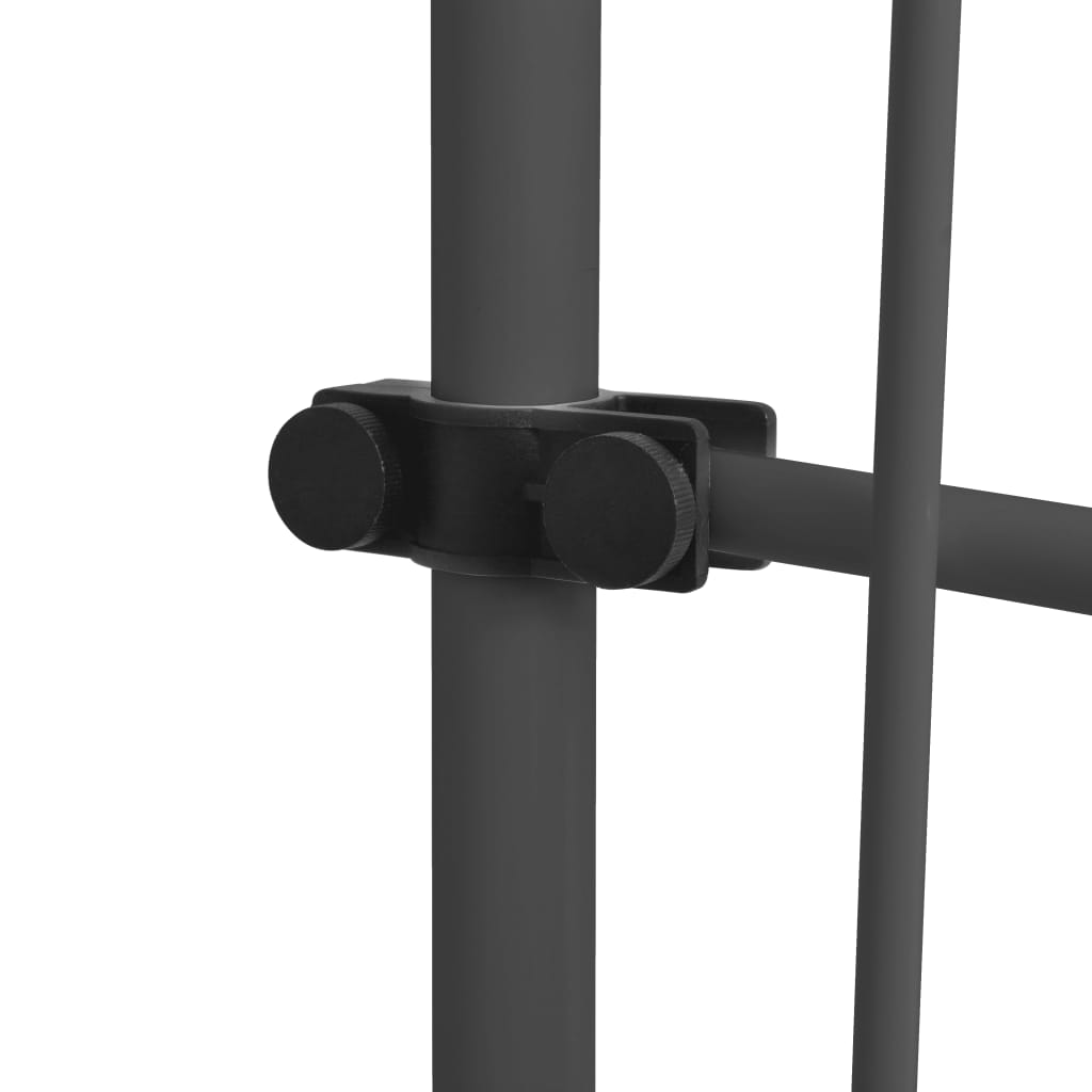 Tenda Da Sole Retrattile Manuale Con Led 250 Cm Blu E Bianca - Image 6