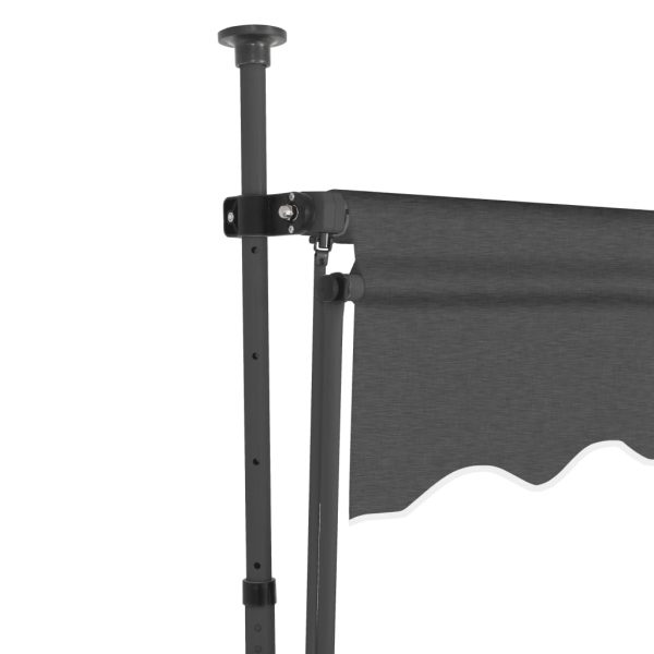 Tenda Da Sole Retrattile Manuale Con Led 100 Cm Antracite - Image 4