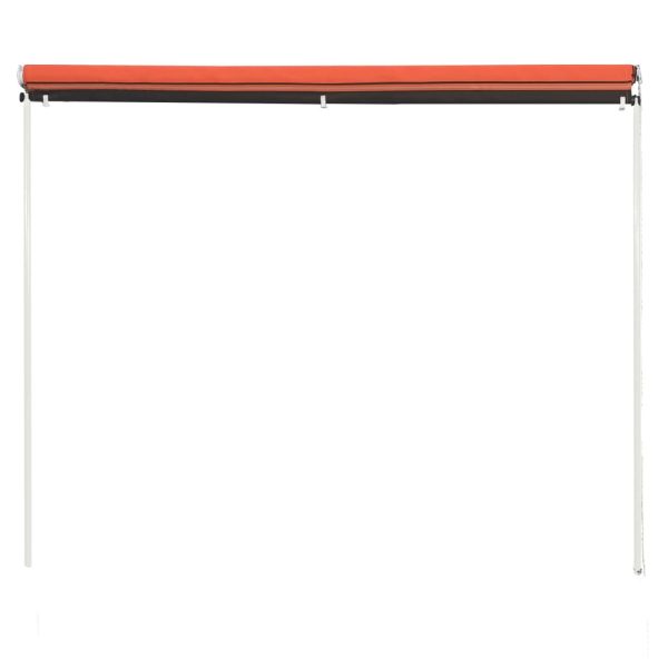 Tenda Da Sole Retrattile 300x150 Cm Arancione E Marrone - Image 4