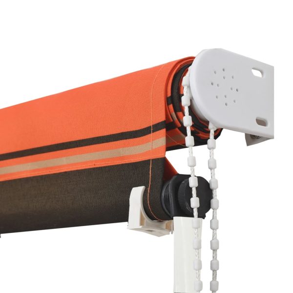 Tenda Da Sole Retrattile 300x150 Cm Arancione E Marrone - Image 5