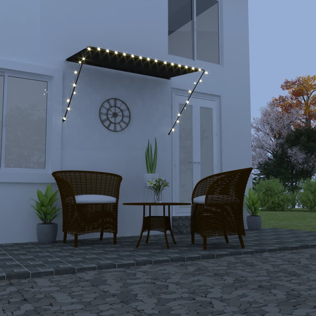 Tenda Da Sole Retrattile Con Led 250x150 Cm Antracite