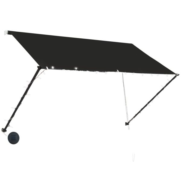 Tenda Da Sole Retrattile Con Led 250x150 Cm Antracite - Image 3
