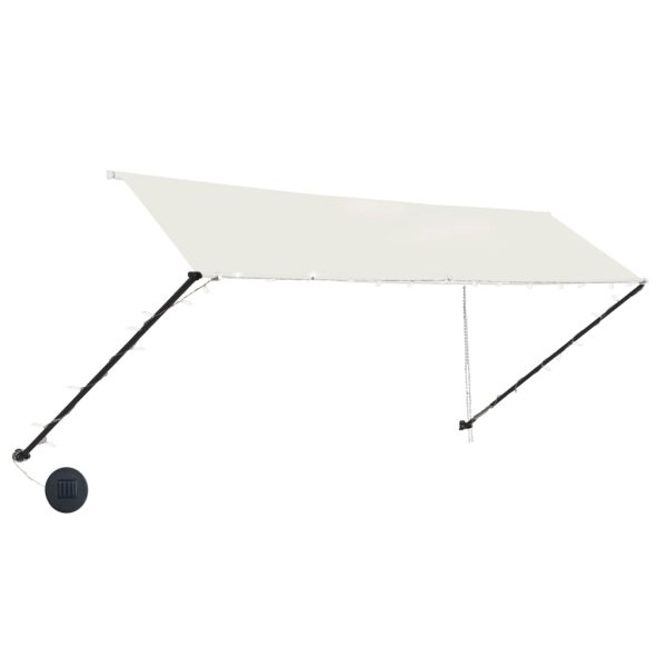 Tenda Da Sole Retrattile Con Led 350x150 Cm Crema - Image 3