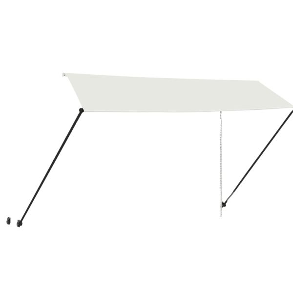 Tenda Da Sole Retrattile Con Led 350x150 Cm Crema - Image 4